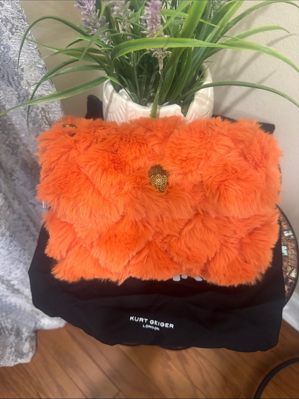 Kurt Geiger London Medium Kensington Faux Fur Crossbody Bag